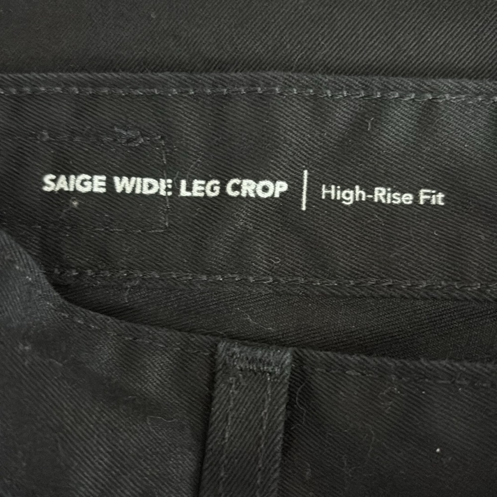 AG Saige Wide Leg Crop Cotton Jeans in Midnight High Rise Fit - Size 27 - Picture 4 of 7
